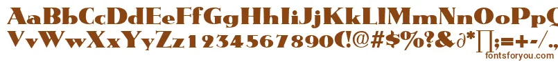 フォントMetropolisDb – 白い背景に茶色のフォント