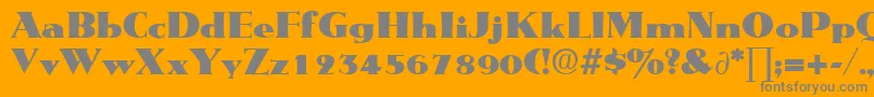 MetropolisDb Font – Gray Fonts on Orange Background