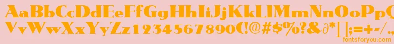 MetropolisDb Font – Orange Fonts on Pink Background