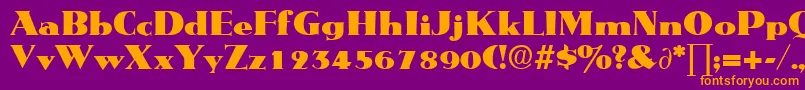 MetropolisDb Font – Orange Fonts on Purple Background