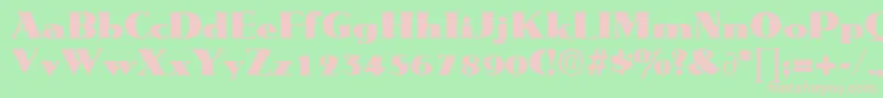 MetropolisDb Font – Pink Fonts on Green Background