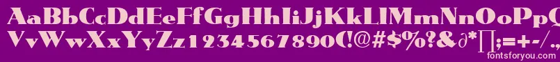 MetropolisDb Font – Pink Fonts on Purple Background