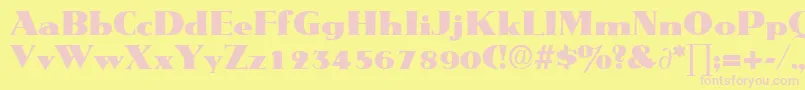 MetropolisDb Font – Pink Fonts on Yellow Background