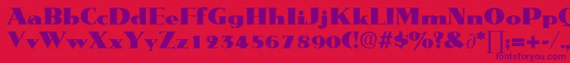 MetropolisDb Font – Purple Fonts on Red Background