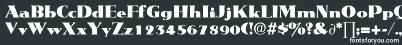 フォントMetropolisDb – 黒い背景に白い文字
