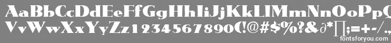 フォントMetropolisDb – 灰色の背景に白い文字