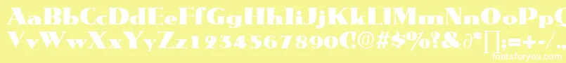 MetropolisDb Font – White Fonts on Yellow Background