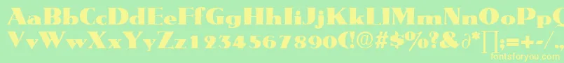 MetropolisDb Font – Yellow Fonts on Green Background