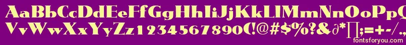 MetropolisDb Font – Yellow Fonts on Purple Background