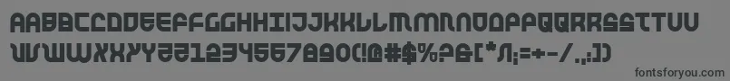 Шрифт Trektrooperb – чёрные шрифты на сером фоне