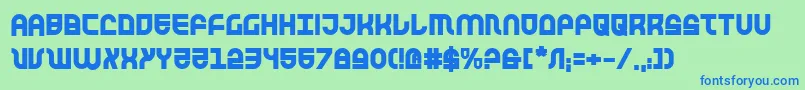 Trektrooperb Font – Blue Fonts on Green Background