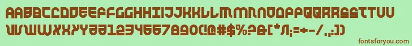 Шрифт Trektrooperb – коричневые шрифты на зелёном фоне