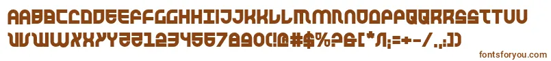 Trektrooperb-fontti – ruskeat fontit valkoisella taustalla