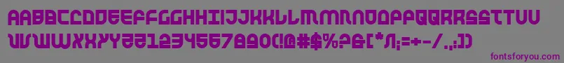 Trektrooperb Font – Purple Fonts on Gray Background