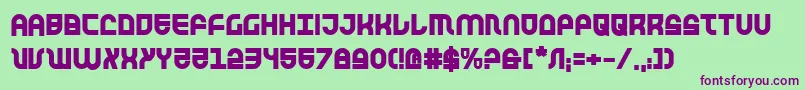 Trektrooperb Font – Purple Fonts on Green Background