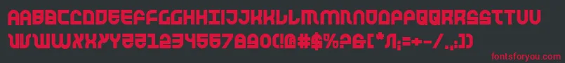 Trektrooperb Font – Red Fonts on Black Background