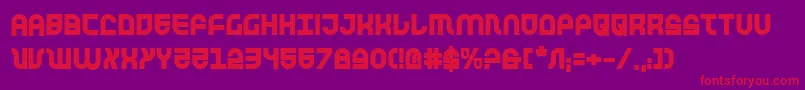 Trektrooperb Font – Red Fonts on Purple Background