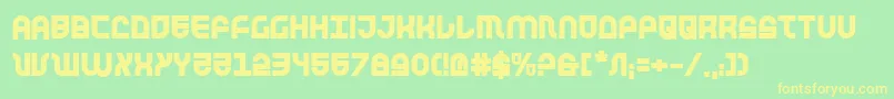 Trektrooperb Font – Yellow Fonts on Green Background