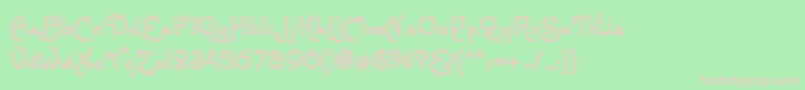 SantassleighfullDeluxe Font – Pink Fonts on Green Background