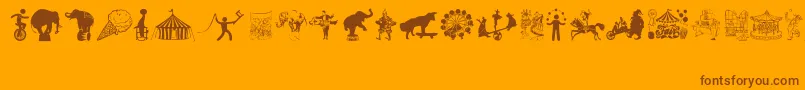 CircusAndFair Font – Brown Fonts on Orange Background