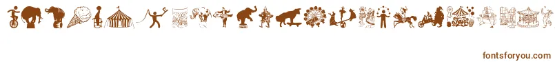 CircusAndFair Font – Brown Fonts on White Background