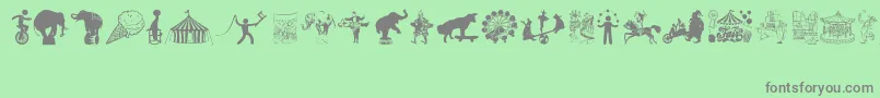 Więcej informacji o czcionce CircusAndFair Czcionka CircusAndFair – szare czcionki na zielonym tle