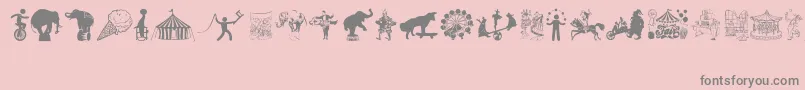 CircusAndFair Font – Gray Fonts on Pink Background
