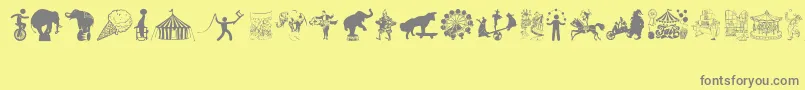 CircusAndFair Font – Gray Fonts on Yellow Background