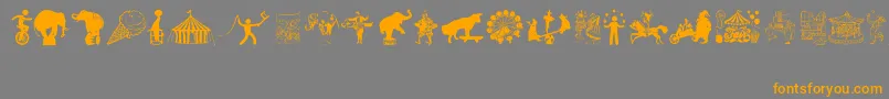 CircusAndFair Font – Orange Fonts on Gray Background