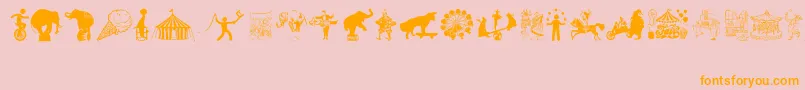 CircusAndFair Font – Orange Fonts on Pink Background