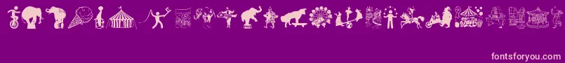 CircusAndFair Font – Pink Fonts on Purple Background