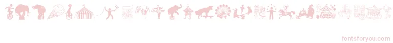 Fonte CircusAndFair – fontes rosa em um fundo branco