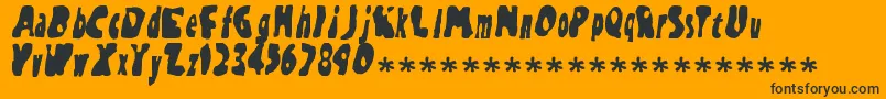 Rorsach Font – Black Fonts on Orange Background