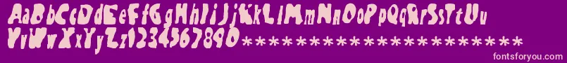 Rorsach Font – Pink Fonts on Purple Background