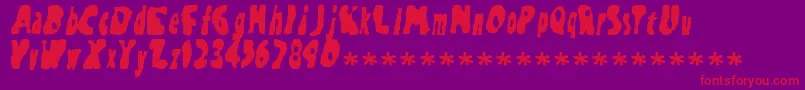 Rorsach Font – Red Fonts on Purple Background