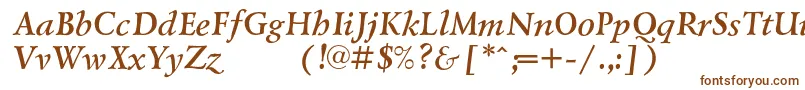 LazurskiexpodcBolditalic Font – Brown Fonts on White Background