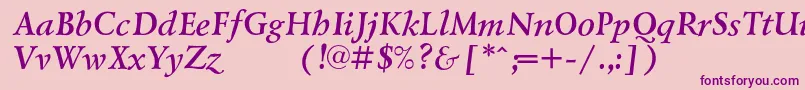 LazurskiexpodcBolditalic Font – Purple Fonts on Pink Background