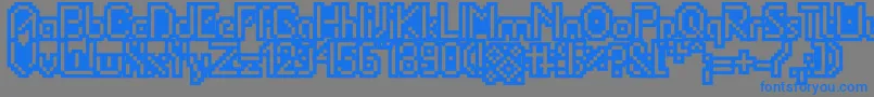 Czcionka Portabletubeoutl – niebieskie czcionki na szarym tle