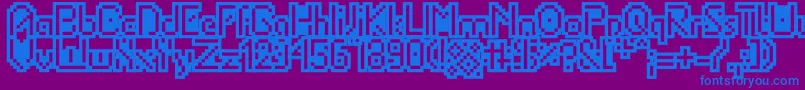 Weitere Informationen zur Portabletubeoutl-Schriftart Portabletubeoutl-Schriftart – Blaue Schriften auf violettem Hintergrund