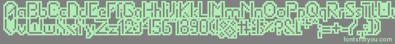 Portabletubeoutl Font – Green Fonts on Gray Background