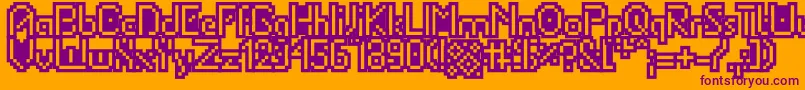 Police Portabletubeoutl – polices violettes sur fond orange