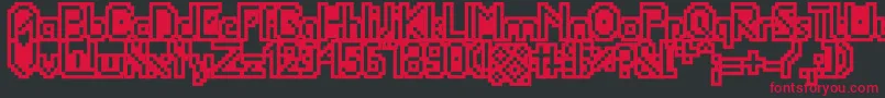 Portabletubeoutl Font – Red Fonts on Black Background