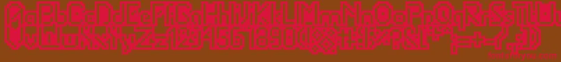 Portabletubeoutl Font – Red Fonts on Brown Background
