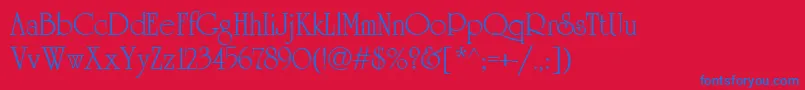 University.Kz Font – Blue Fonts on Red Background