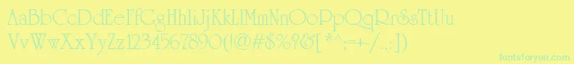 University.Kz Font – Green Fonts on Yellow Background