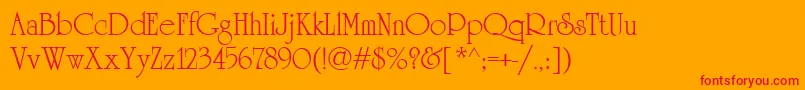 University.Kz Font – Red Fonts on Orange Background