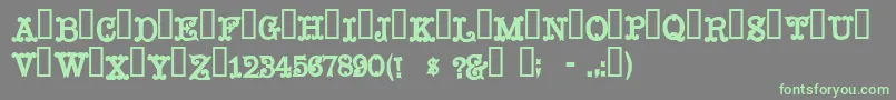 Mustachi Font – Green Fonts on Gray Background