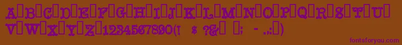 Mustachi Font – Purple Fonts on Brown Background