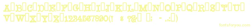 Mustachi-Schriftart – Gelbe Schriften