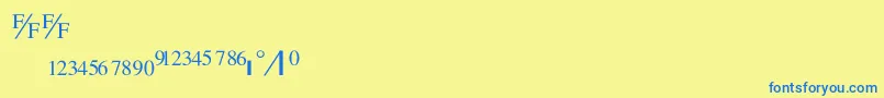 GlobeFraction Font – Blue Fonts on Yellow Background